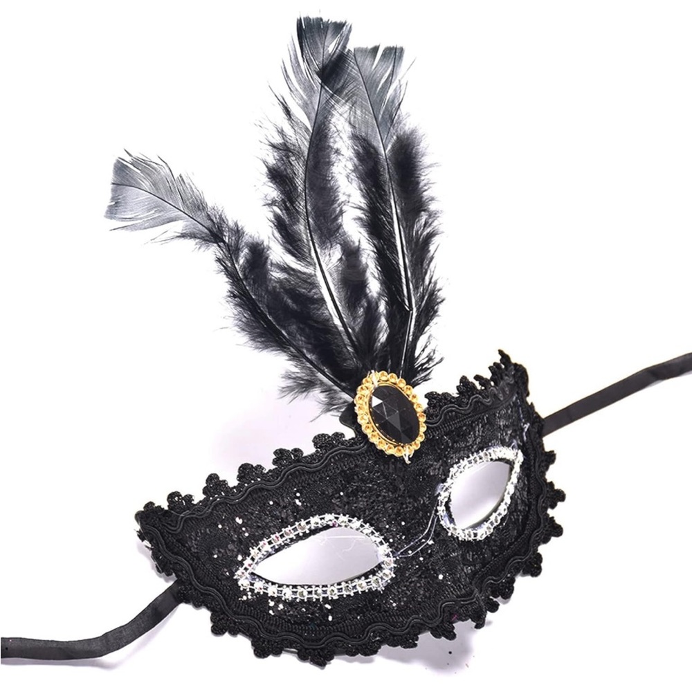 Women's Feather Masquerade Mask